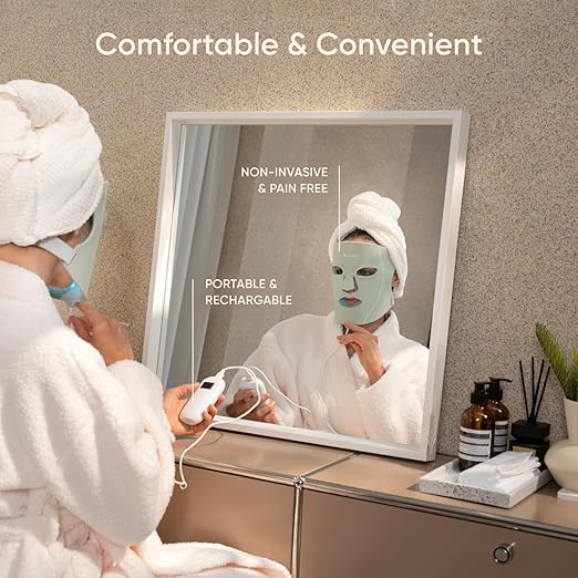 Nanoleaf LED Light Therapy Face Mask - Red Light Therapy, Blue Light Therapy Mask, Infrared, Portable Skincare Tool, Reduce Wrinkles Mask, Reduce Acne Device, Other Skin Concerns