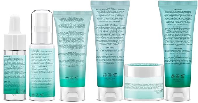 Teen Women Gifts,Skin Care,Skincare,Hydrate,Oil Control,Pore Shrinking,Anti-Allergy Facial Skin Care Routine Kit Travel Size Gift Set Stocking Stuffers for Teen Girls 10-12 16-18 & Women for All Skin