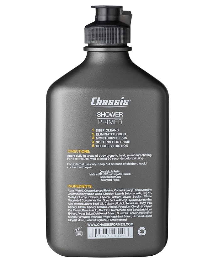Chassis 5-in-1 Shower Primer, Men’s Anti-Chafing Gel and Deep-Cleansing Bodywash