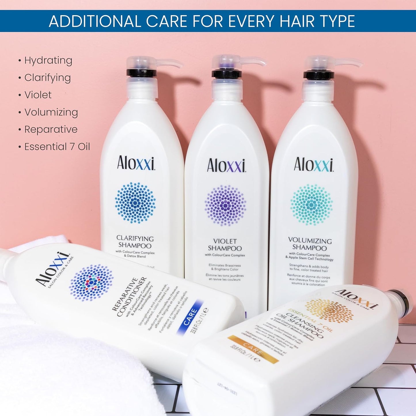 ALOXXI Hydrating Shampoo for Color Treated Hair with Keratin & Silk Amino Acids and ColourCare Complex, 33.8 Fl Oz