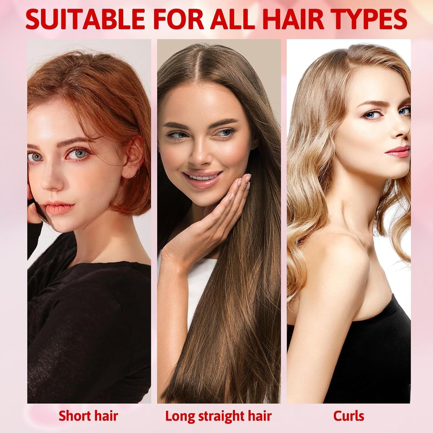 2 Pcs Valentine’s Day Hair Claw Clips, Red Lips Heart Hair Clips for Women, Non-slip Large Hair Claw for Thick Hair/Thin Hair, Valentines Hair Accessories, Cute Red Lips Heart Claw Clips for Women