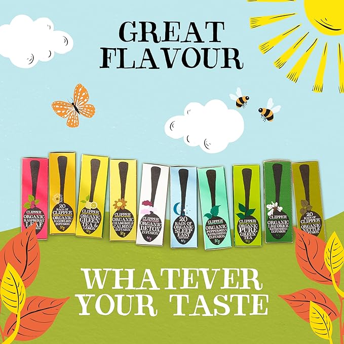 Clipper Tea Spicy Chai Herbal Tea – Caffeine Free, USDA Organic, Great Hot or Iced – Warming, Spicy, Natural, Fair & Delicious – 200 Tea Bags