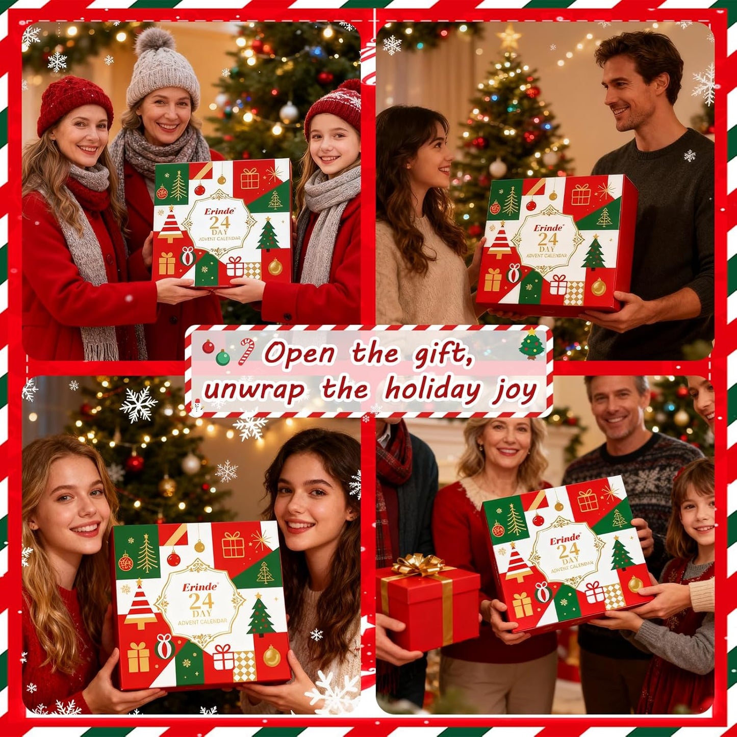 Erinde Makeup Advent Calendar 2025, 24 Days Christmas Gift Makeup Set for Teen Girls & Women, 2025 Xmas Holiday Countdown Calendar Beauty & Cosmetics Holiday Surprise Make Up Gift Kits for Women