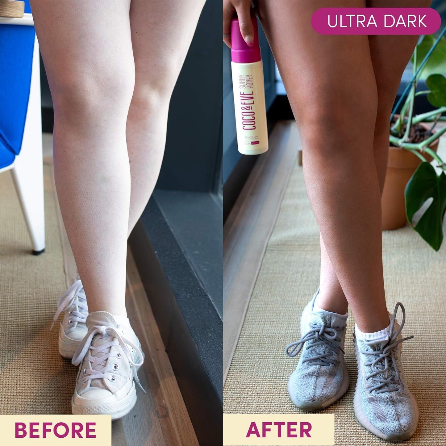 Coco & Eve Sunny Honey Bali Bronzing Bundle (Ultra Dark). All Natural Sunless Tanning Mousse. Instant Self Tanning Lotion with Bronzer, Mitt Applicator and Kabuki Brush.