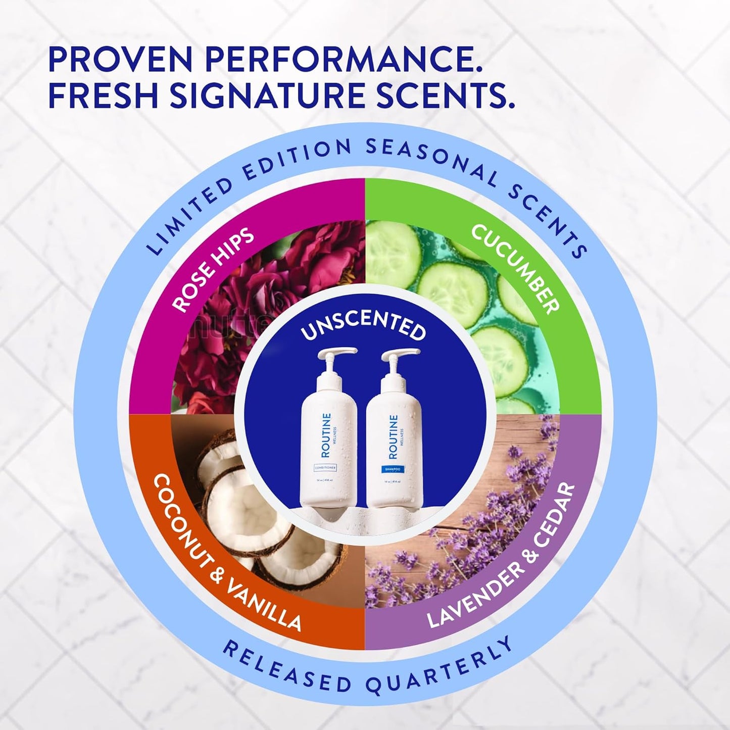 Routine Wellness Anti-Thinning Shampoo for Thinning Hair - Biotin DHT Blocker Women & Men - Color Safe Shampoo for Hair Loss & Healthy Hair - Vanilla Cashmere & Oak 14oz