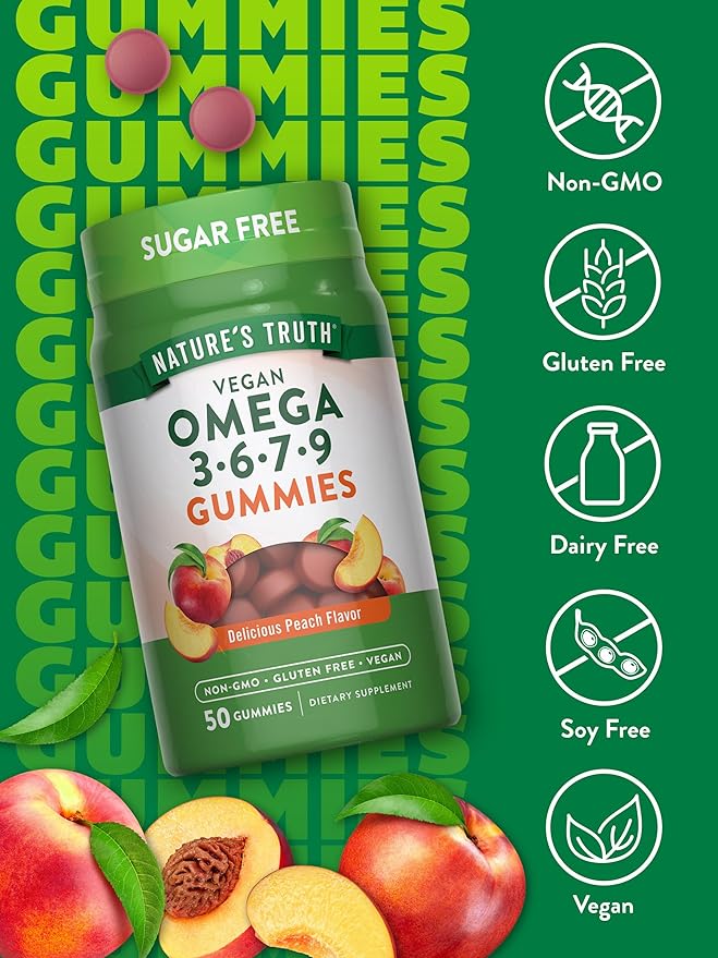 Nature's Truth Vegan Omega 3679 Gummies 50 Count
