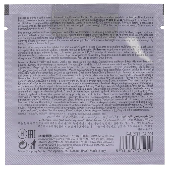 Pupa Milano Face Mask To Fight Puffy Eyes And Dark Circle - Brightens And Refreshes Fatigued Eyes - Combats Puffiness And Skin Discoloration - Effective Sheet Mask To Increase Radiance - 0.08 Oz