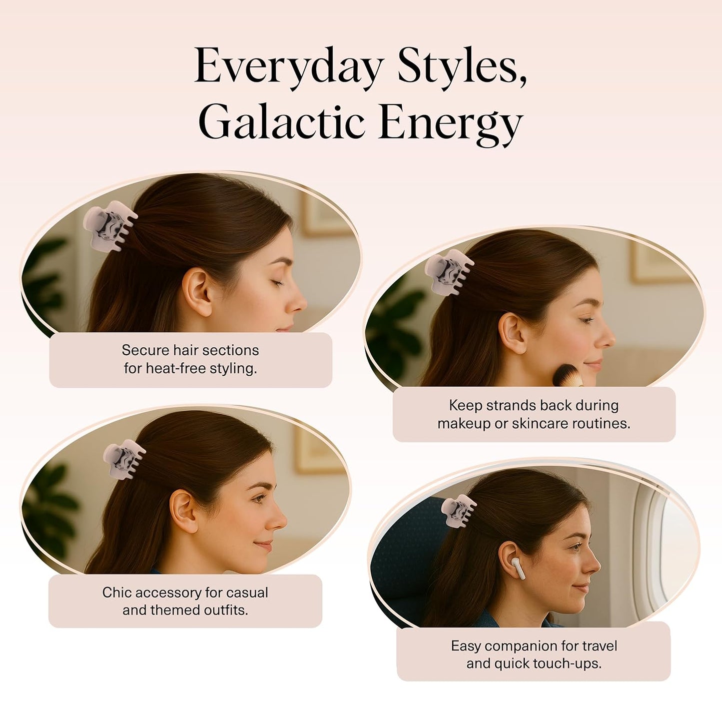 Kitsch x Star Wars Stormtrooper Glitter Hair Clip for Women – Iconic Galaxy-Inspired Claw Clip | Eco-Friendly Recycled Plastic, Strong Secure Grip | Ideal Gifts for Women, Hair Accessories for Girls