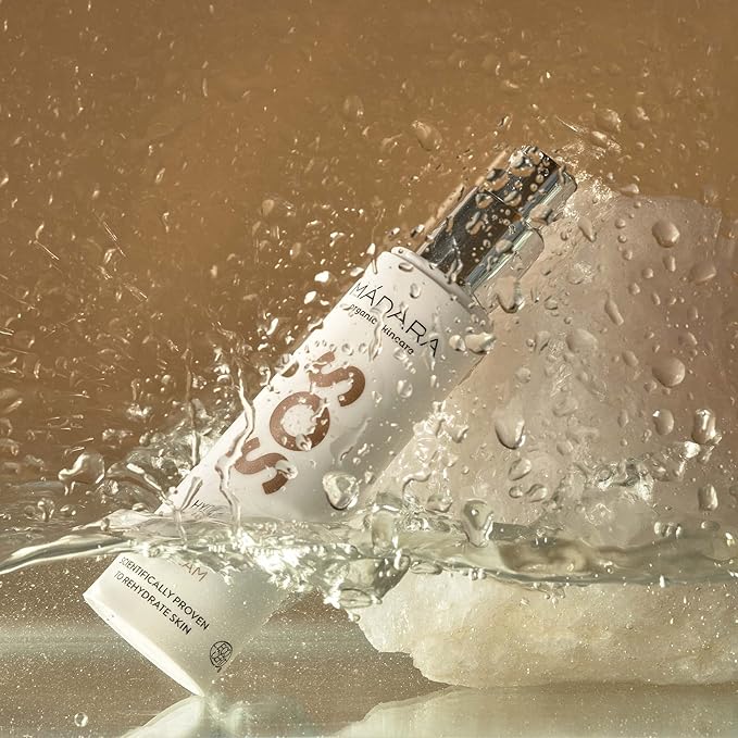 MรDARA Organic Skincare | SOS Hydra Recharge Cream โ 50ml, Intensely hydrating moisturiser with hyaluronic acid and linseed, Dermatologically proven face cream for dry skin, Organic certified