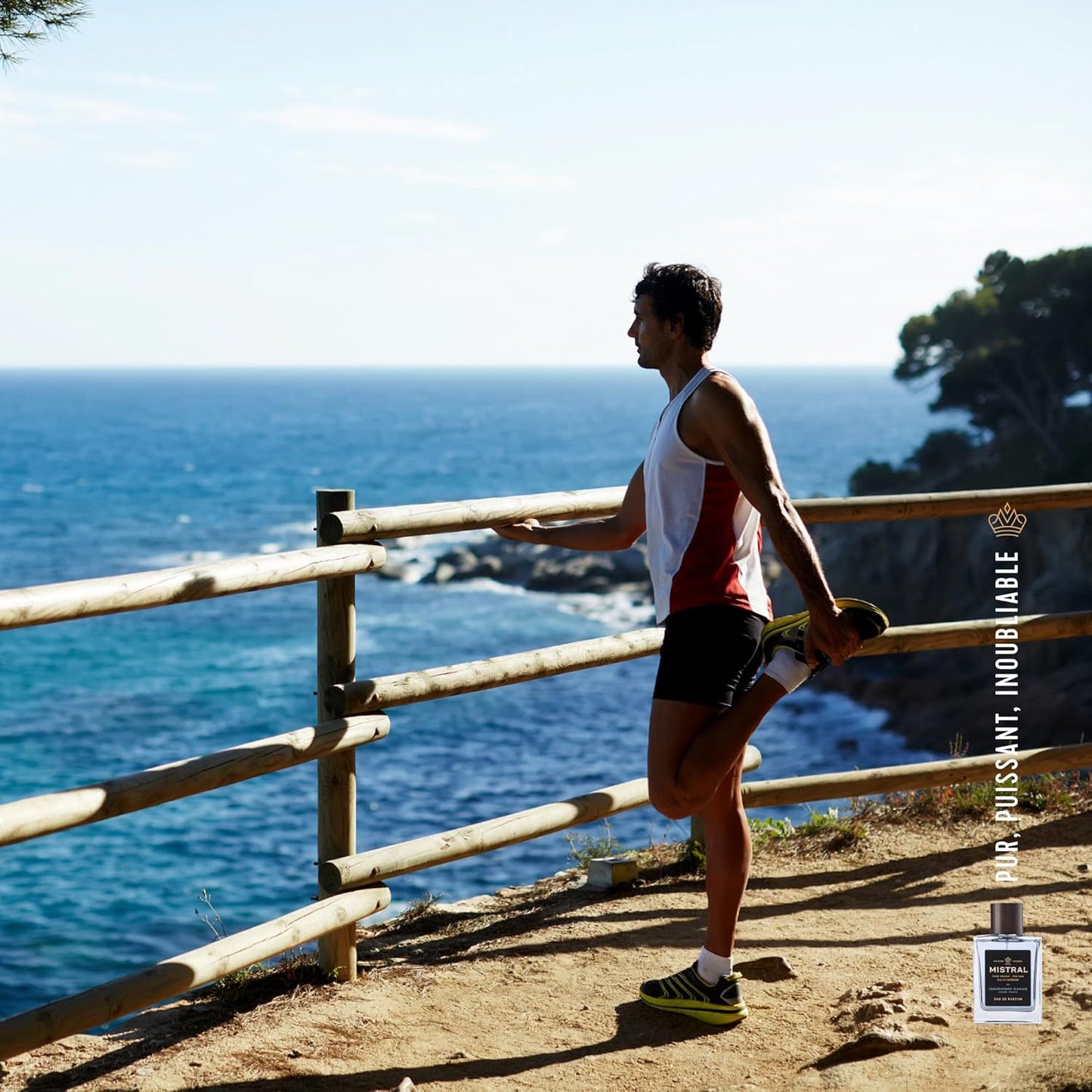 Mistral Men’s Cologne – Cedarwood Marine Eau de Parfum | Fresh & Woodsy Masculine Scent with Marine, Jasmine & Cedarwood | Cruelty-Free & Long-Lasting Perfume for Men, Made in France - 3.4 Oz