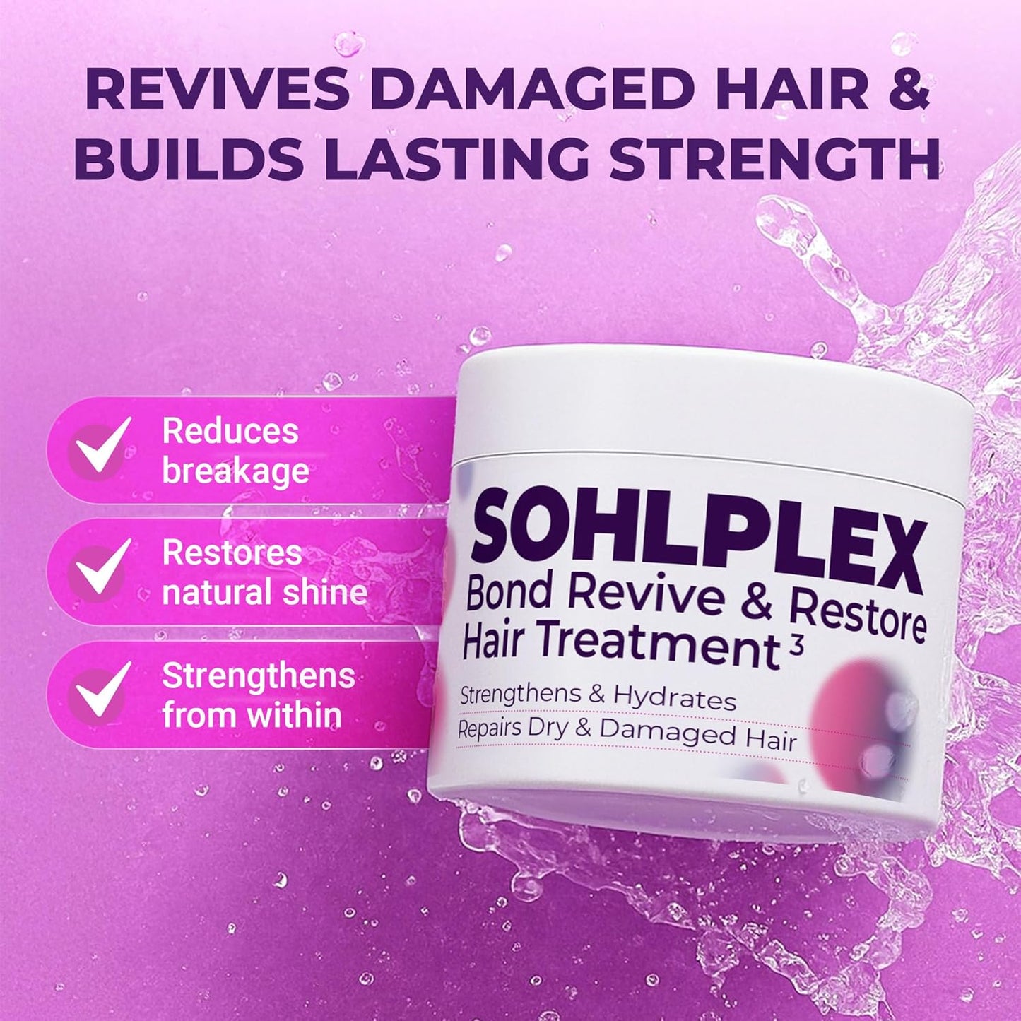 sohl-I.D. Hair Mask for Dry & Damaged Hair – Deep Conditioning Repair Treatment to Restore Smoothness & Shine – Moisturizing Hair Mask with Vitamins B3, B5, B7, C & E – Vegan & Cruelty-Free 6.76 fl oz