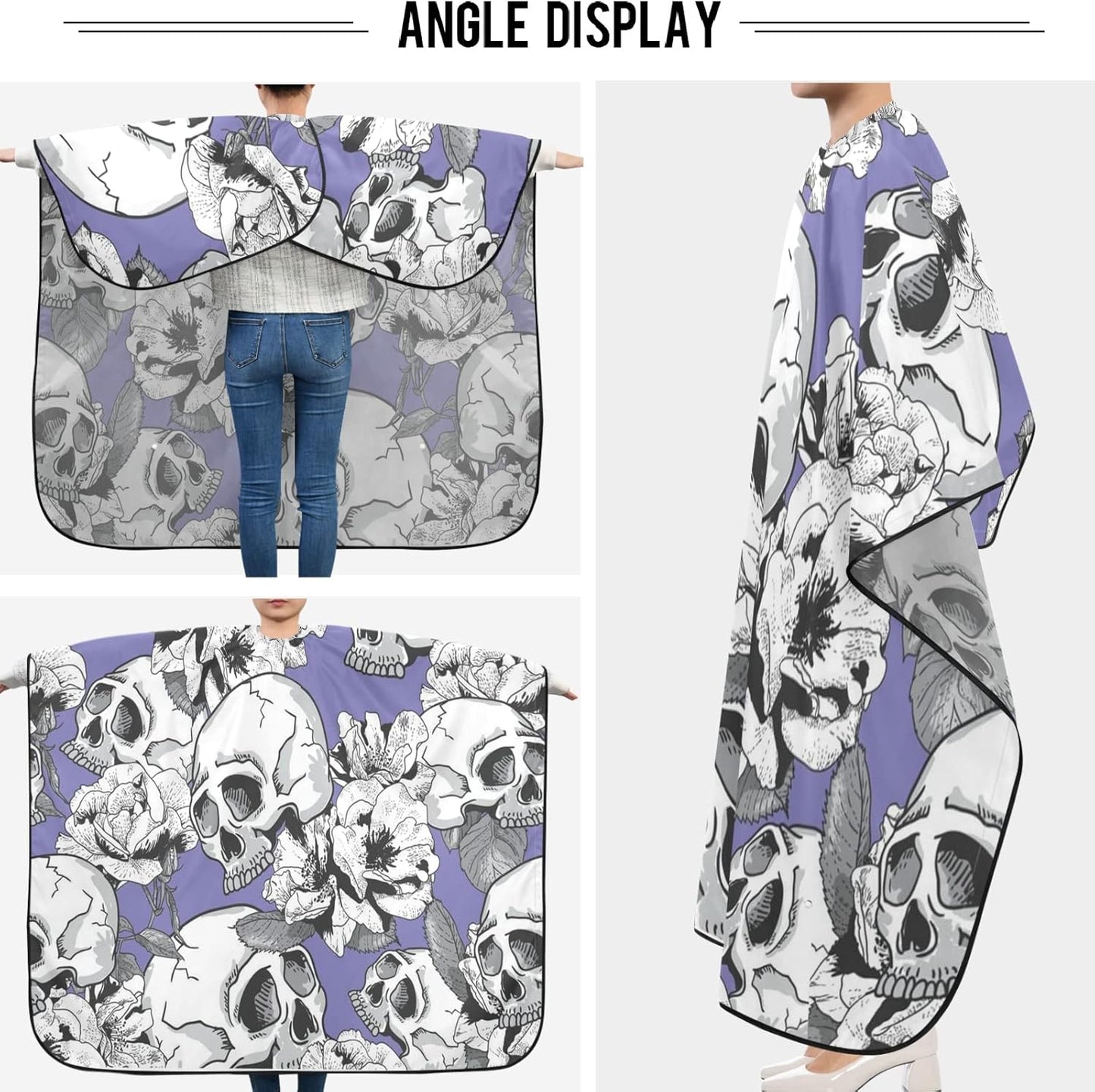 visesunny Professional Barber Cape Polyester Hair Cutting Clippings Catcher Grooming Cape Apron for Shaving Trimming For Men