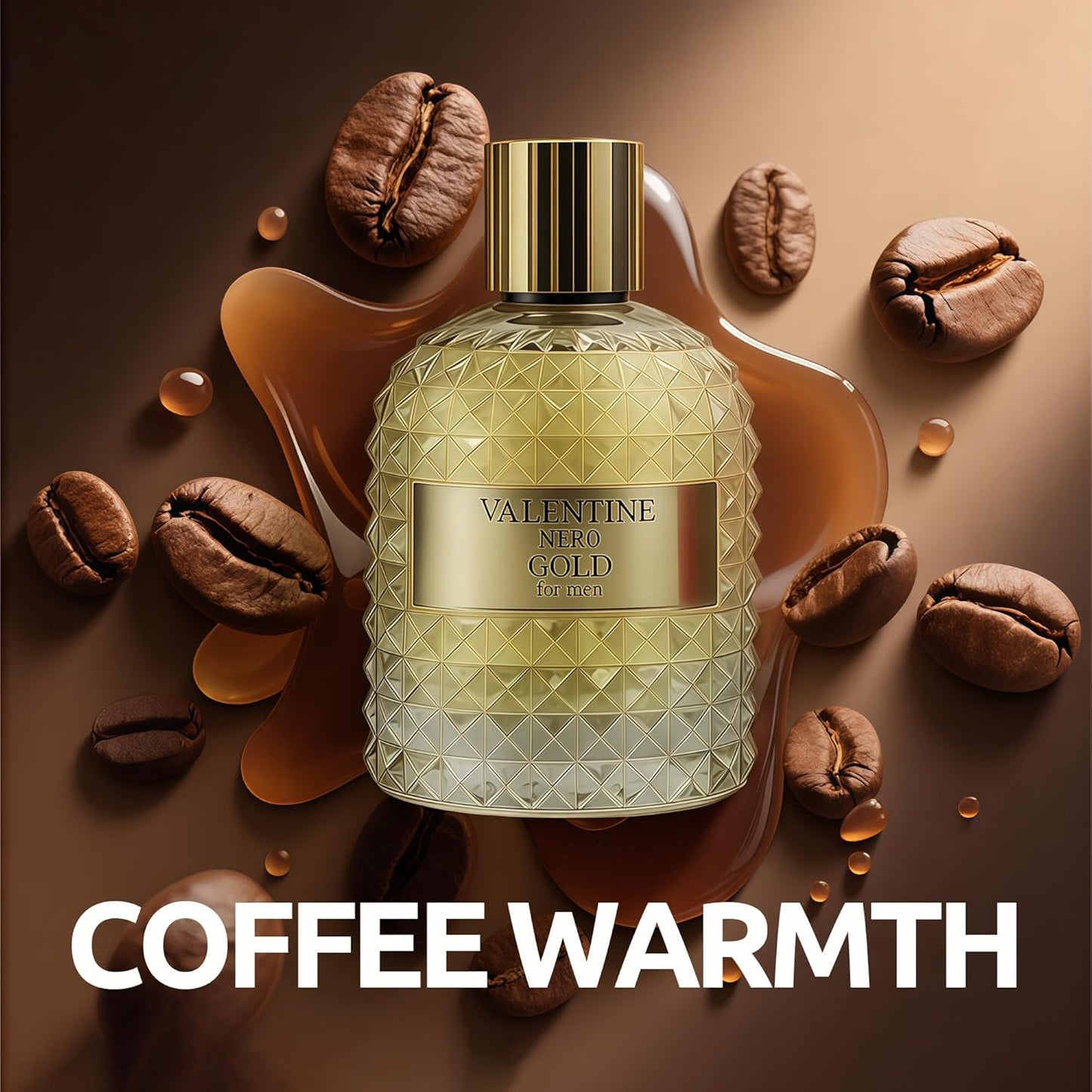 Cologne for Men Valent Nero Gold 3.4 Fl Oz Eau de Toilette Spray Noted with Floral,Lemon, Rose Essence, Sensual White Musk Fragrance Men's Perfume for Daily Use