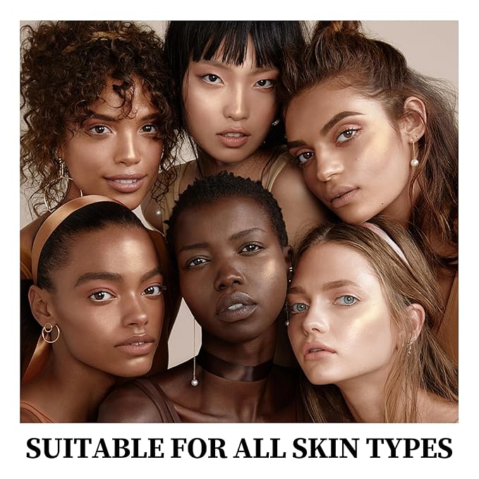 Gold Body Shimmer Oil,Moisturizing Body Oil for Body and Face Highlighter Makeup,Gold Glitter Glow,Waterproofing Long Lasting Body Luminizer Glow with Brushes and Makeup Sponge,85 ml