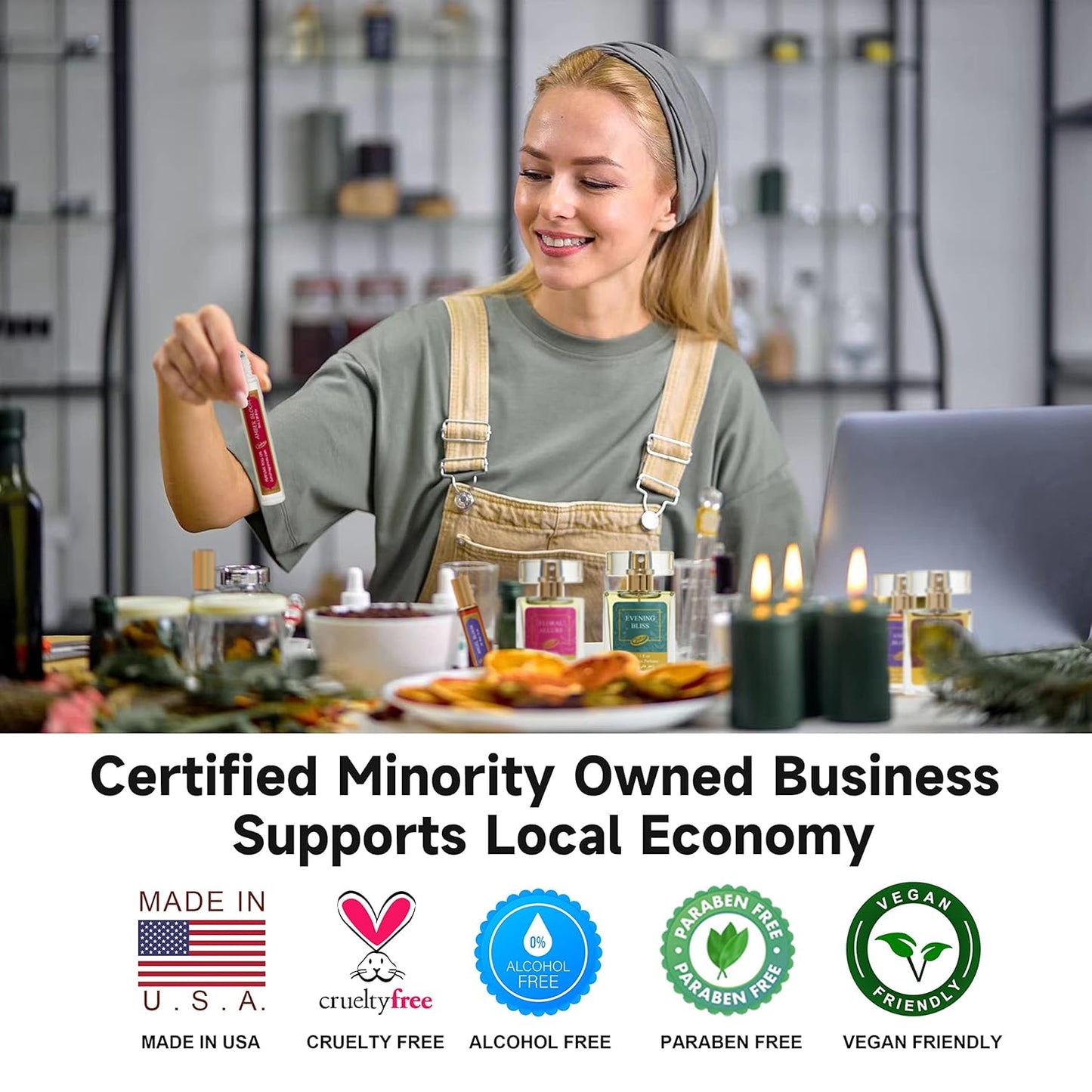 Zoha Amber Bloom - Amber Perfume for Women and Men, Alcohol Free Perfume Oil Roll On, Natural Clean Travel Size Parfum, 9ml Roller