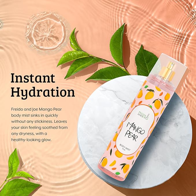 Home Spa Gift 10oz Deep Moisturizing Fragrance Body Lotion & 8 oz. Fine Fragrance Body Mist Set Luxury Self-Care Combo for Women and Girls (Mango Pear) Mother’s Day Gift for Mom