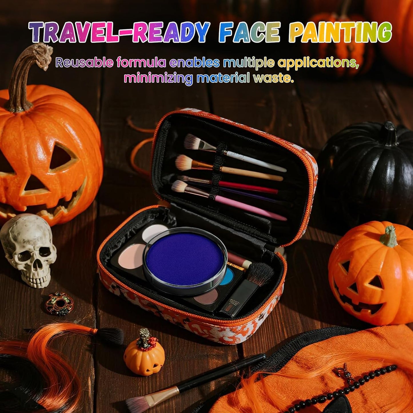 Dark Blue Face Paint, Water Based Facepaint, Non Toxic Dark Blue Body Paint, High Pigment Face Painting for Halloween, Easter, Costume, Themed Parties, Cosplay 1.06 Oz.