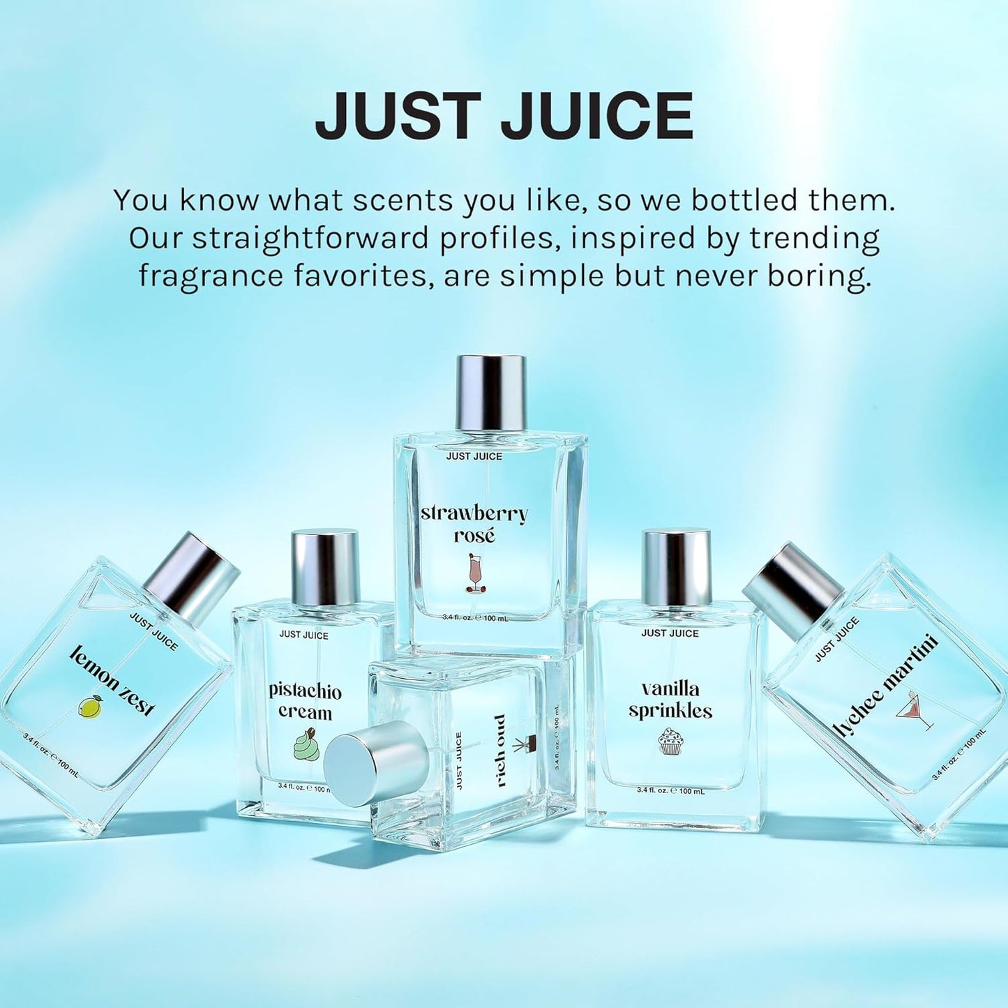 Just Juice Pistachio Cream - Mini Travel Size Perfume for Women and Men - Notes of Pistachio, French Vanilla, and Creamy Woods - 0.3 oz