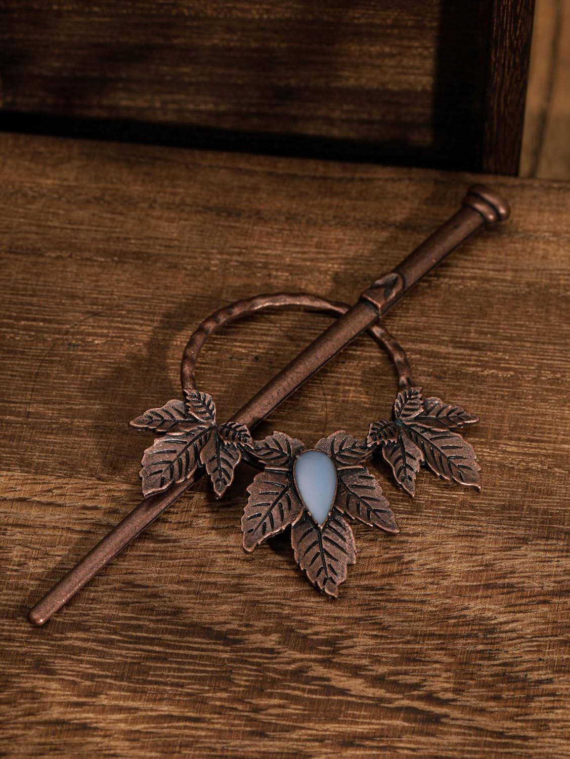 HAQUIL Vintage Leaf Bronze Plated Alloy Hairpin, Gothic Hairpin Accessories Headwear Styling Jewelry, Summer Holiday Gifts for Women