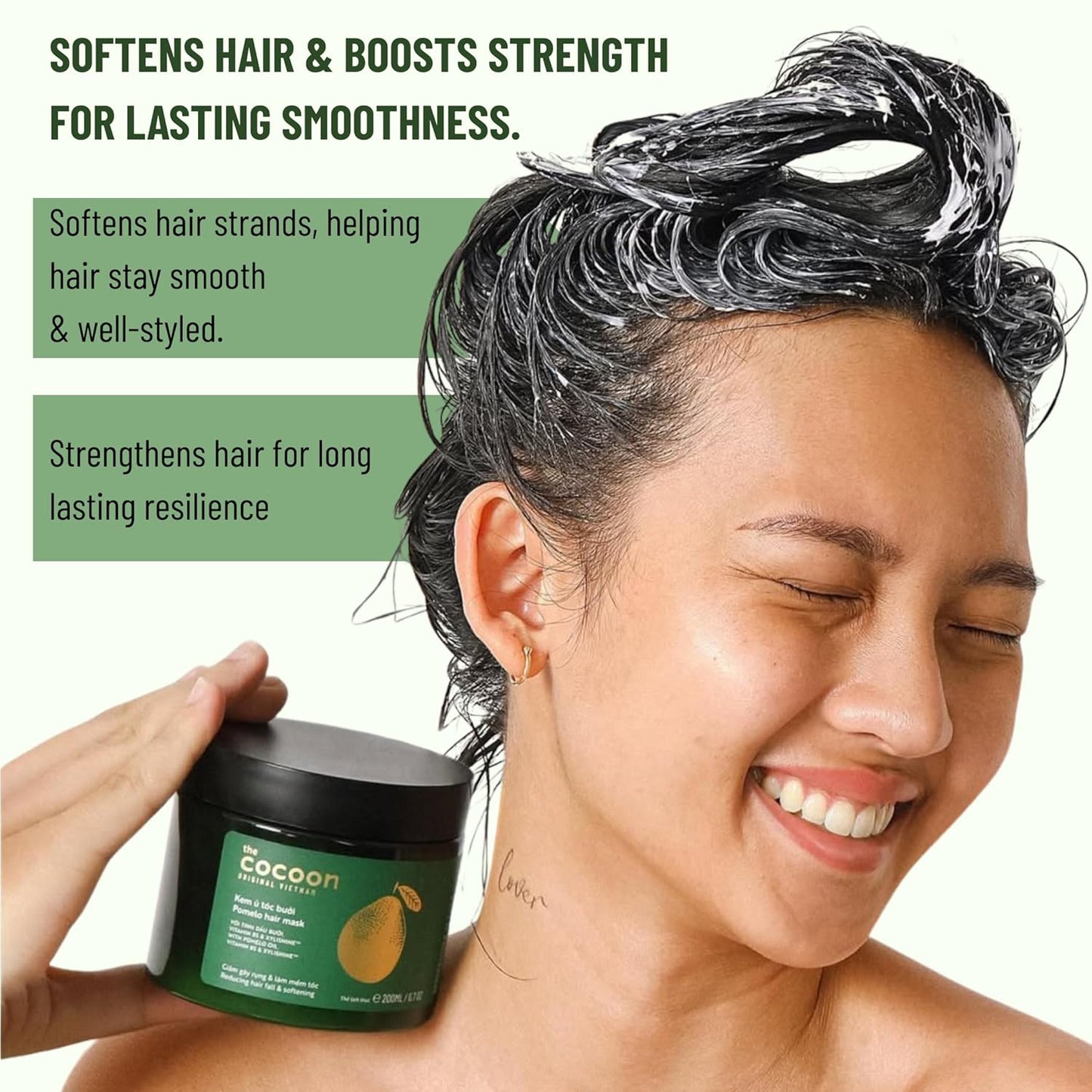 Cocoon Ultimate Hair Repair Set (SAVE 30%): Pomelo Tonic 4.7 fl oz, Shampoo & Conditioner 16.9 fl oz each, and Hair Mask 6.7 fl oz