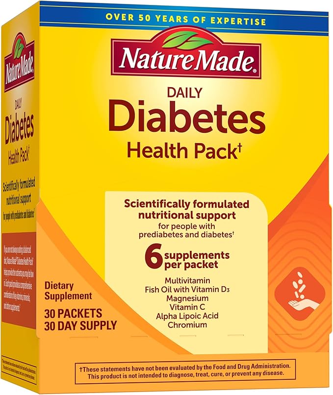 Nature Made Daily Diabetes Health Pack, 30 Packets, 30 Day