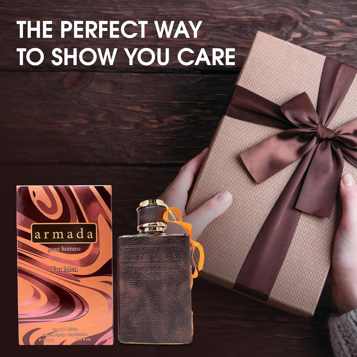 Armada Sensual Woody Fragrance for Men | Long Lasting Cologne Aromatic Scent, Eau de Parfum Natural Spray - Great Holiday Gift, 3.4 Fl Oz/100 Ml