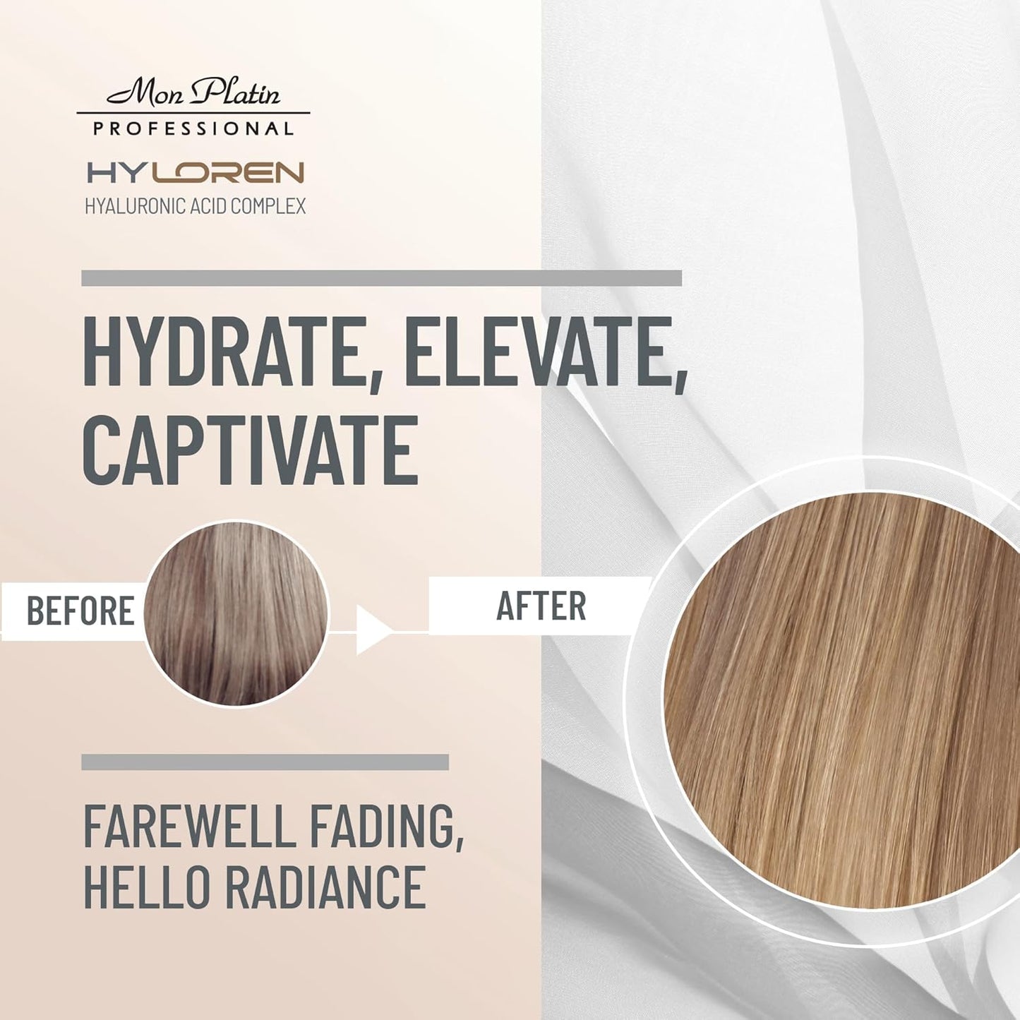 HYLOREN Color Save Hair Shampoo with Hyaluronic Acid for Color Treated Hair, Shampoo for Damaged hair, SLS/SLES Free, Hydrating Shampoo, To Prevent Color Fading, 30ml