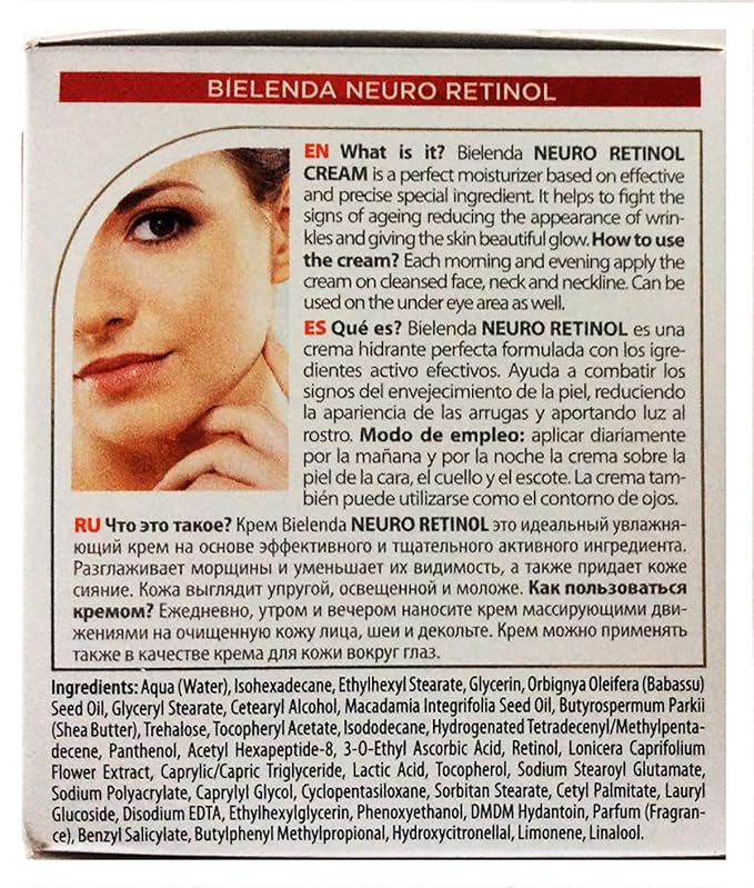 BIELENDA NEURO RETINOL 50 + VITAMIN C & E ADVANCED HYDRATING MOISTURIZER DAY/NIGHT 1.7 FL OZ