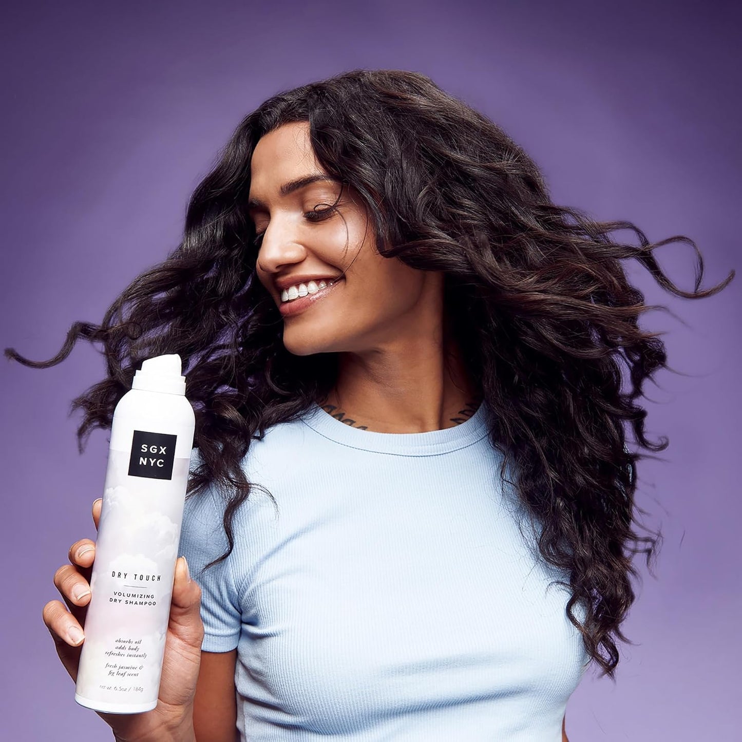 SGX NYC Dry Touch Volumizing Dry Shampoo - Paraben Free, Vegan Dry Shampoo Spray Absorbs Excess Oil - Fresh and Bouncy Hair with No Residue - 4 pc