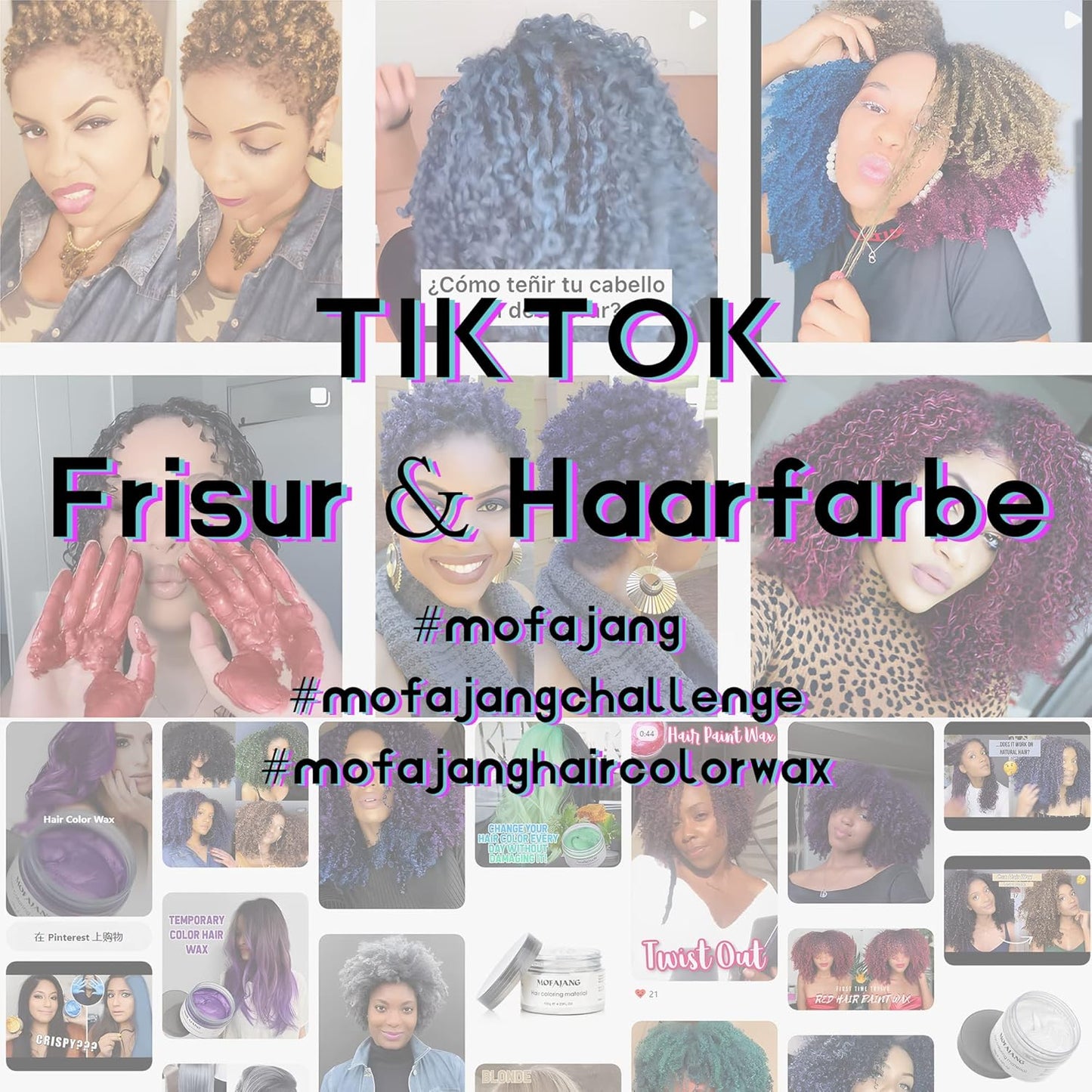 VOLLUCK White Hair Color Wax Pomades 4.23 oz - Natural Hair Coloring Wax Material Disposable Hair Styling Clays Ash for Cosplay, Party (White)