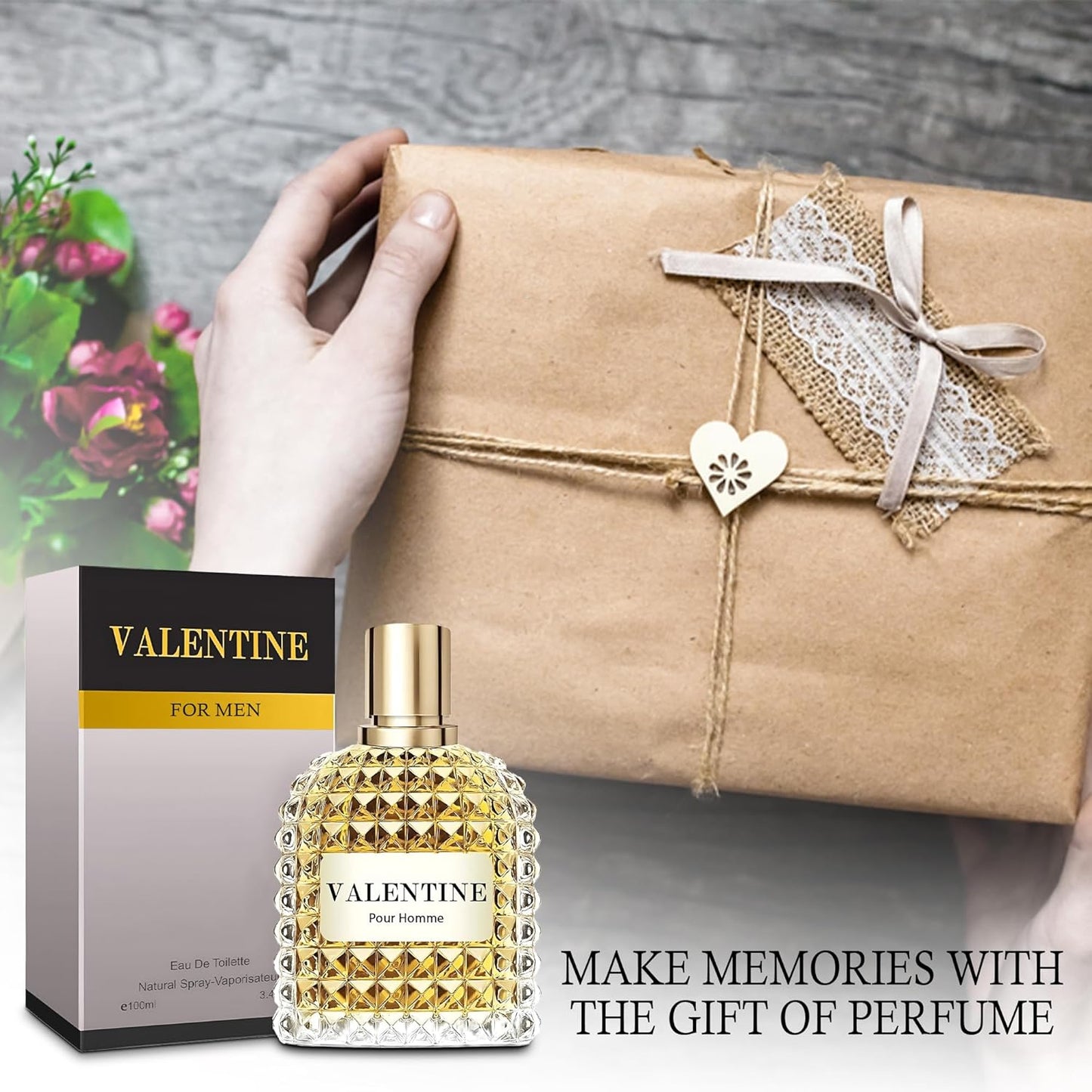 Men's Cologne Valentine Milano- Eau De Toilette Spray Perfume Fresh Scent 3.4 Fl Oz Daily Used