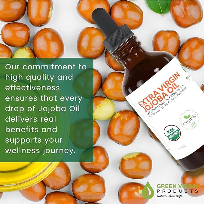 100% Pure Organic Jojoba Oil - 4 Fl Oz (Pack of 1)