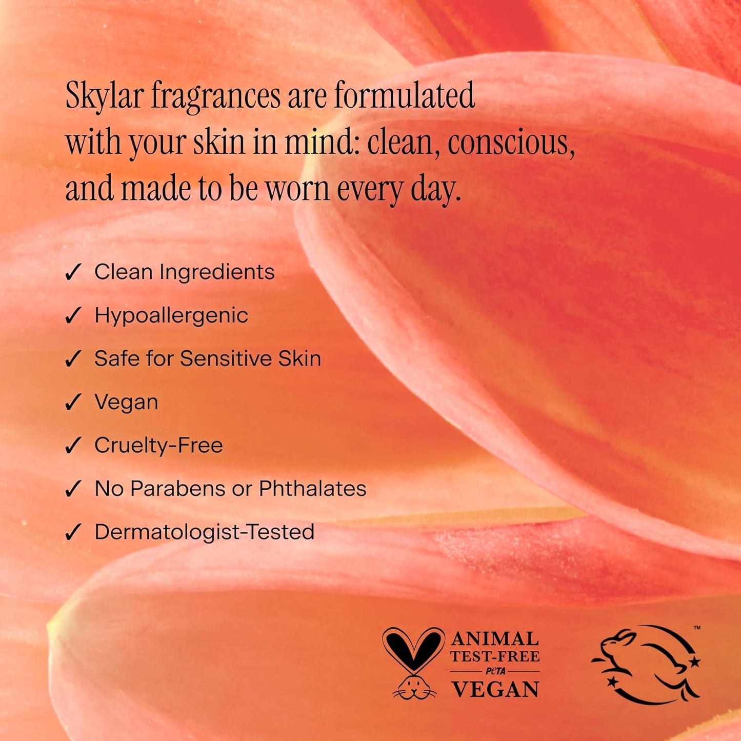 Skylar Sunkissed Dahlia Eau de Parfum - Hypoallergenic & Clean Perfume for Women & Men, Vegan & Safe for Sensitive Skin - Floral Perfume with Notes of Dahlia, Apple & Amber - 10mL /0.33 Fl oz