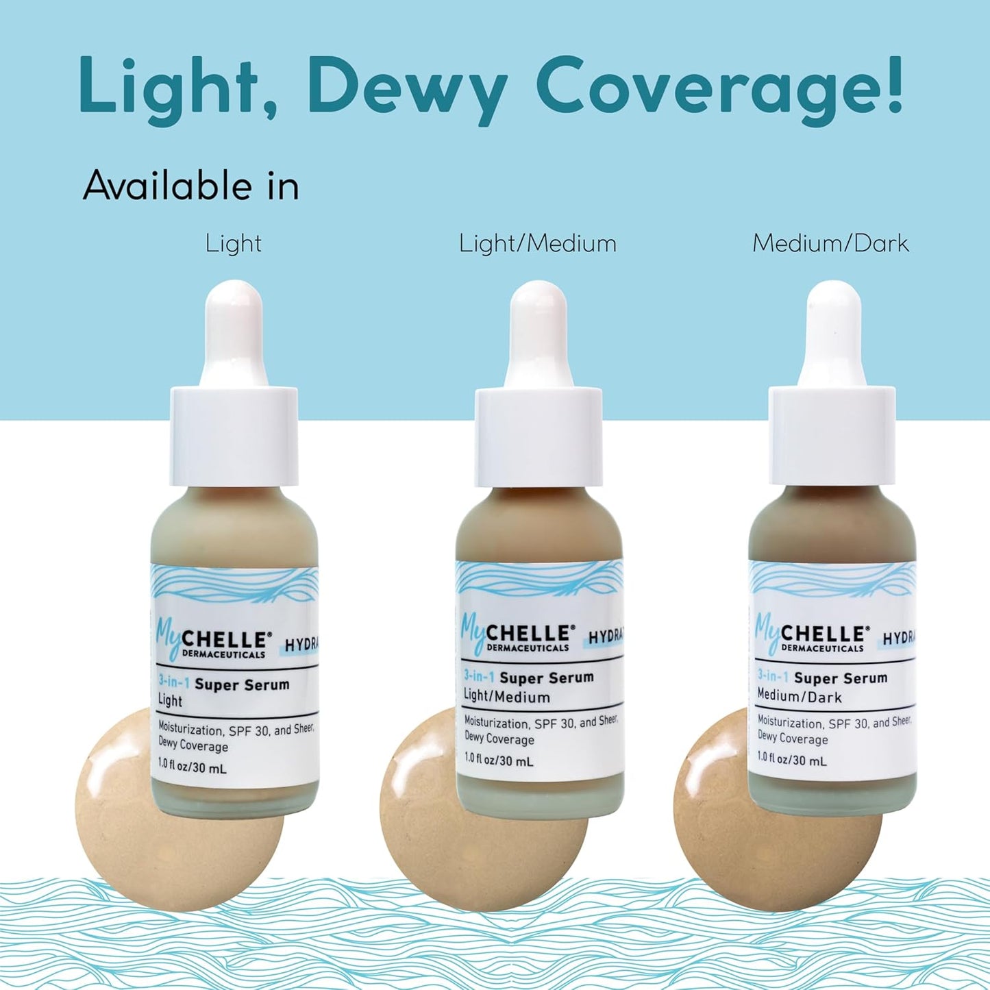 MyCHELLE Light 3-in-1 Super Serum, 1 oz