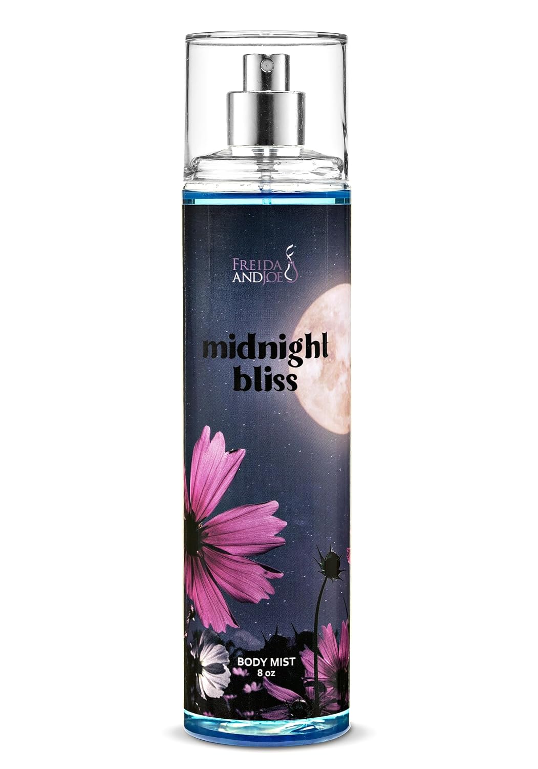 Freida & Joe Midnight Bliss Body Mist – 8oz Fine Fragrance Spray for Women | Romantic Floral Scent with Dewy Petals, Jasmine & Warm Musk | Long-Lasting, Lightweight Perfume Mist