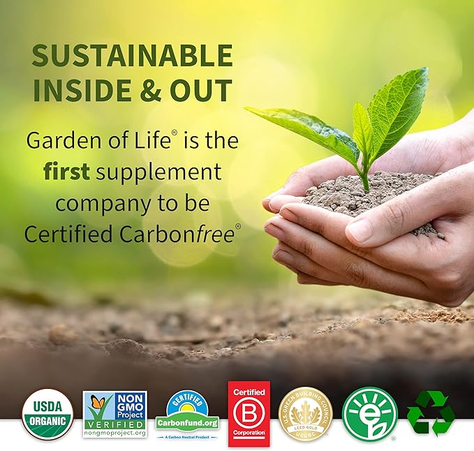 Garden of Life Sport Organic Plant-Based 85mg Caffeine, B12, 40 40 Servings, 8.14 Oz