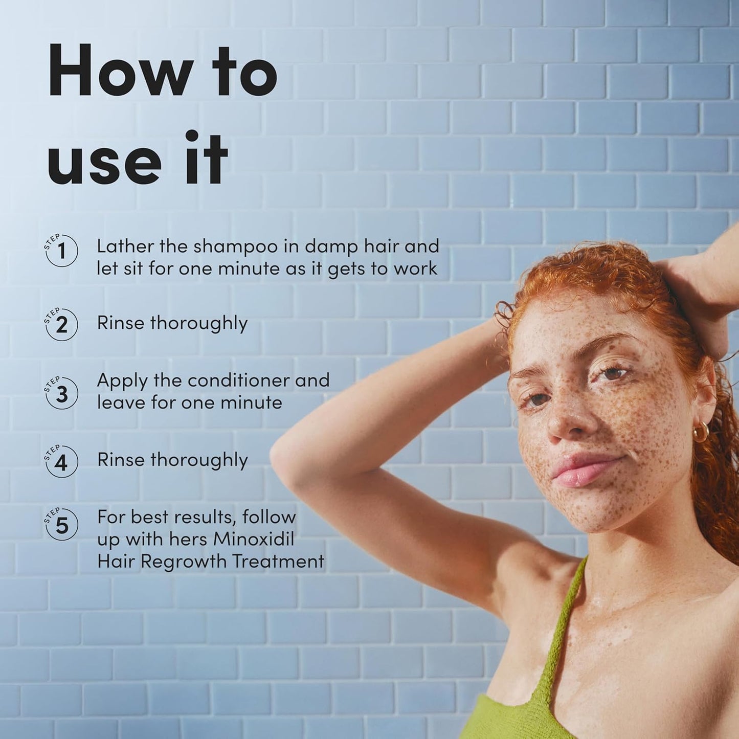 hers Full Volume Shampoo & Conditioner Set - Volumizing Shampoo and Conditioner for Women with Biotin - Adds Lightweight Volume, Shine & Bounce - Coastal Cedar Citron - 2 x 6.4 fl oz