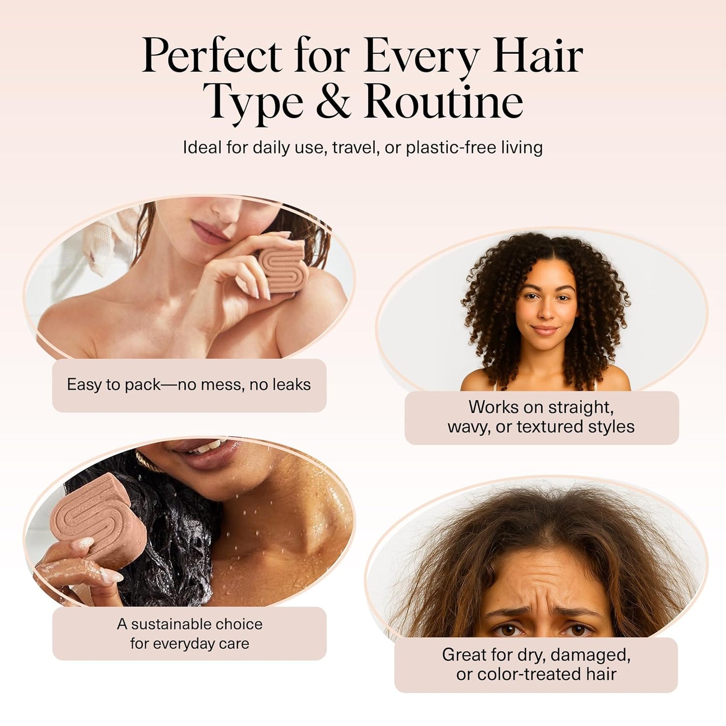 Kitsch Rice Water Shampoo Bar for Hair Growth – Strengthening Hair Shampoo for Men and Women – Reduce Breakage, Boosts Shine – Paraben, Silicone & Sulfate-Free, Vegan Hair Care - 3.2 oz