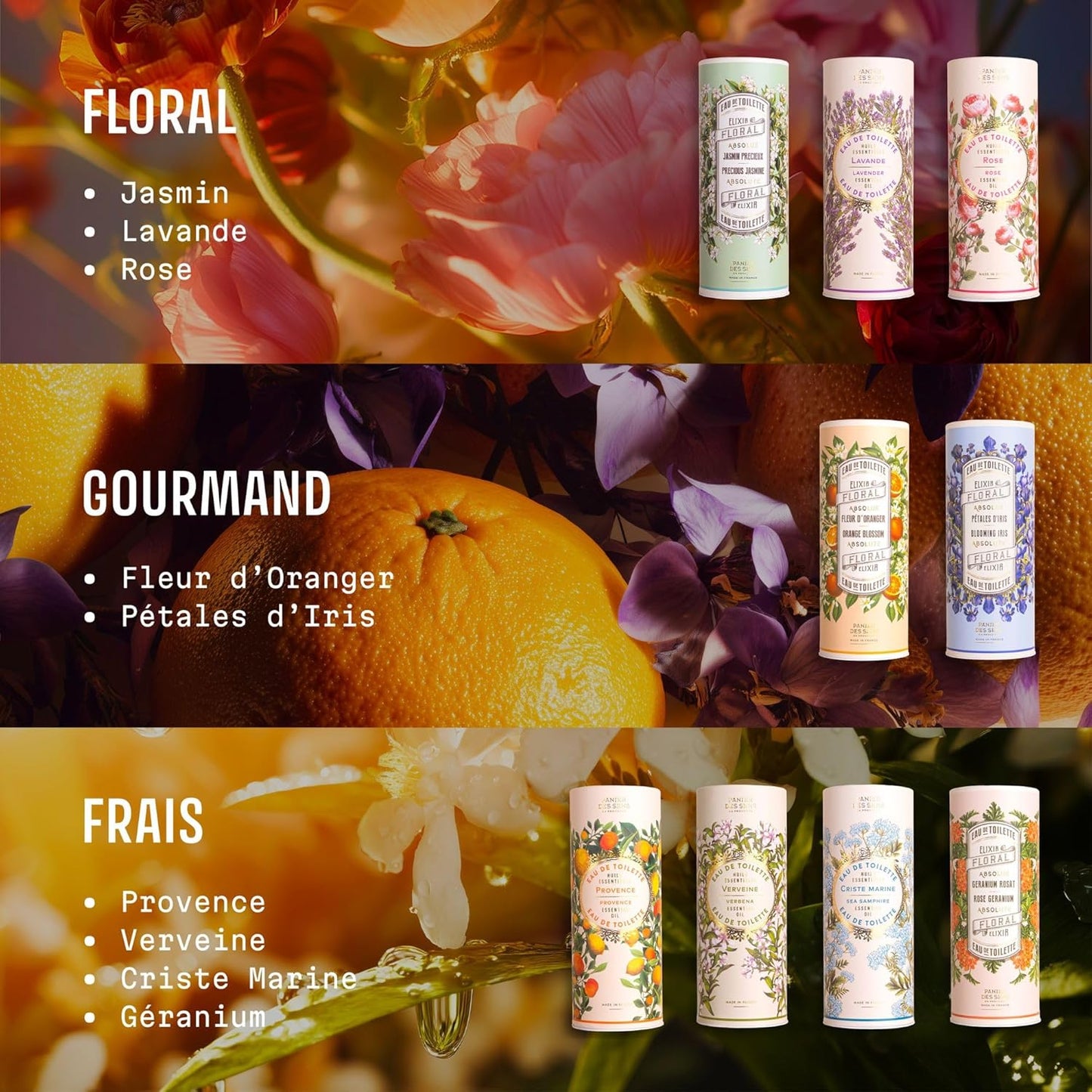 Panier des Sens - Sea Samphire Eau de Toilette 1.7 Floz - Fresh & Invigorating Fragrance - Daily Light Perfume for Women - Parfum Crafted in Grasse, France - Gifts for Her - Elegant Packaging