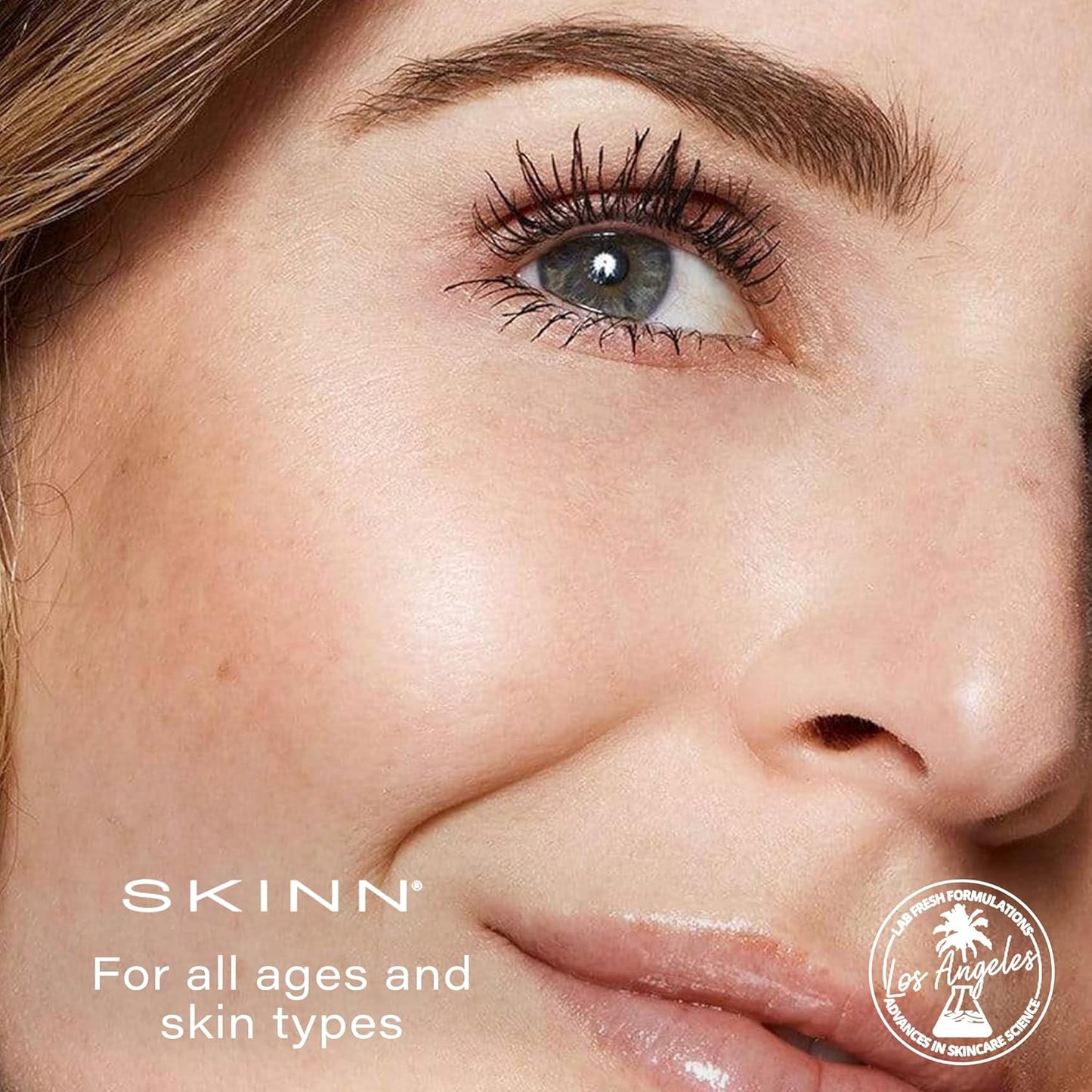 SKINN Lash-Redemption 4-in-1 Mascara - Eyelash Mascara with Soft Bristle & Hourglass Applicator Thickens, Curls, Lengthens & Nourishes Lashes - Alcohol-Free Formula, Clump & Flake Resistant