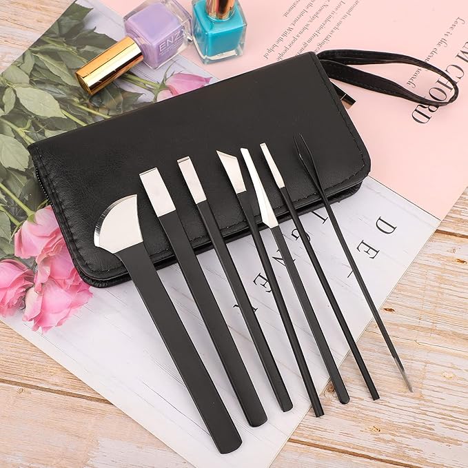 Pedicure Knife Set, Segbeauty 7 Pack Ingrown Toenail Tools with PU Storage Bag, High Manganese Steel Nail Knives Cuticle Remover, Professional Foot Repair Sharp Blade Kit for Nail Corn Callus