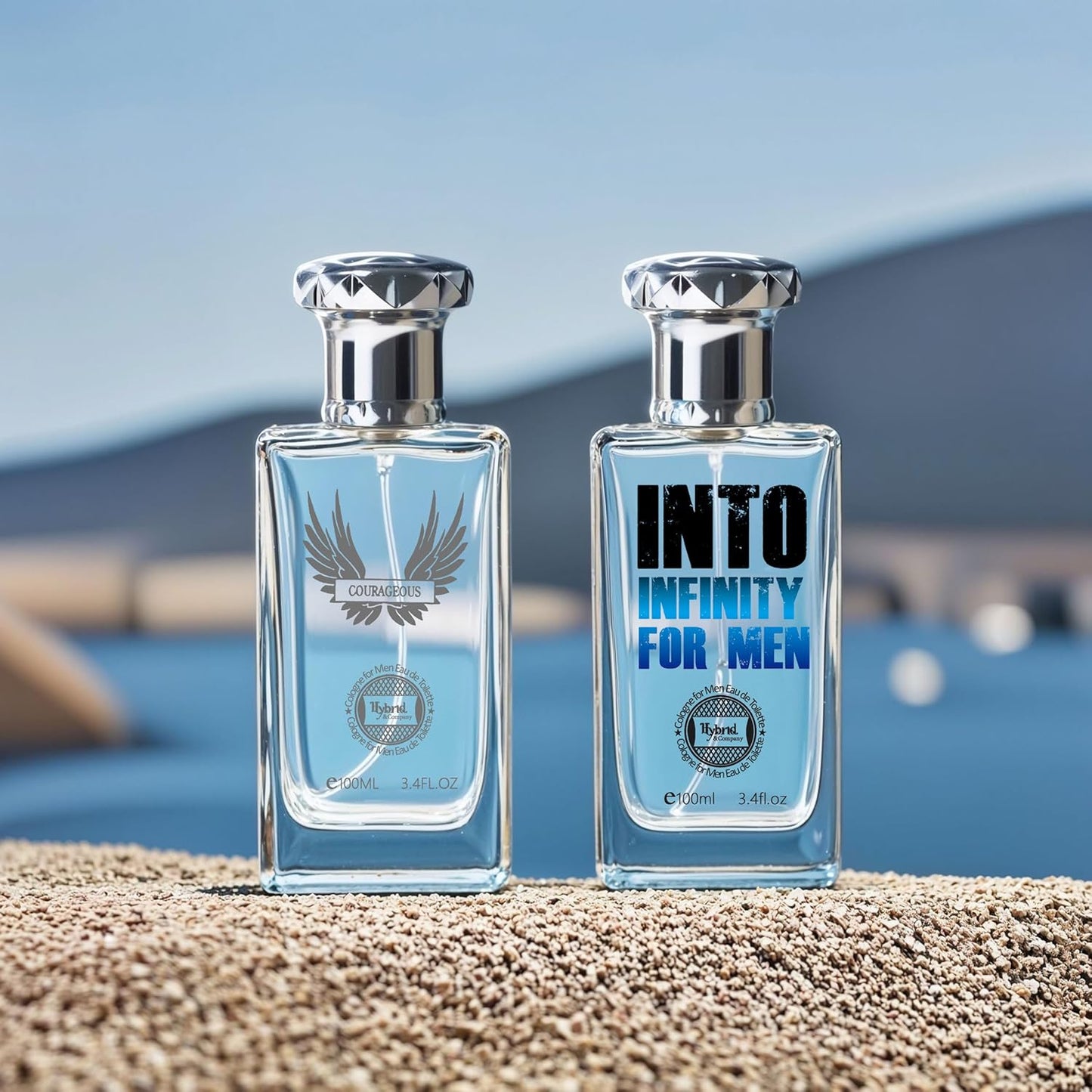 Hybrid & Company Mens 2 Pcs Courageous Into Infinity Eau De Perfum Vaporisateur Natural Spray