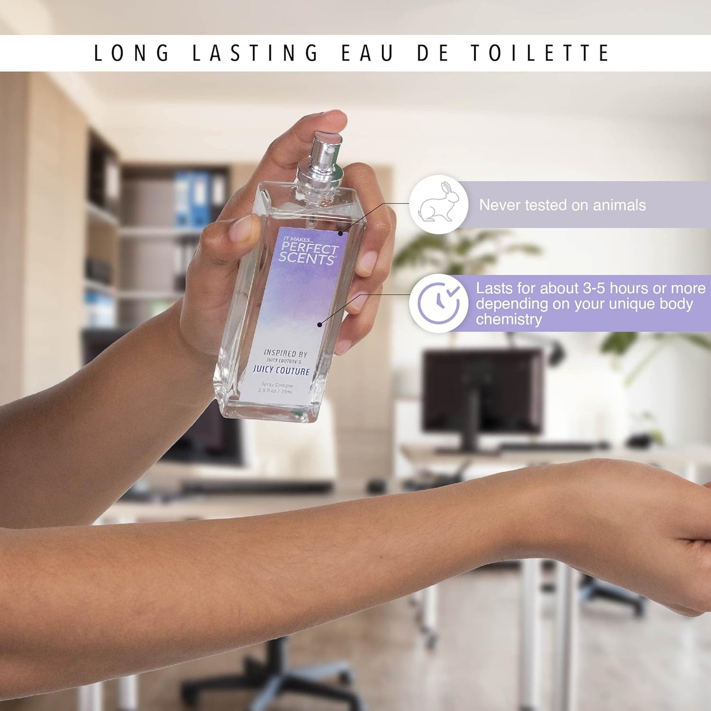 Perfect Scents Fragrances, Inspired by Juicy Couture's Juicy Couture, Women’s Eau de Toilette, Vegan, Paraben-Free, Phthalate-Free, Never Tested on Animals, 2.5 Fluid Ounces