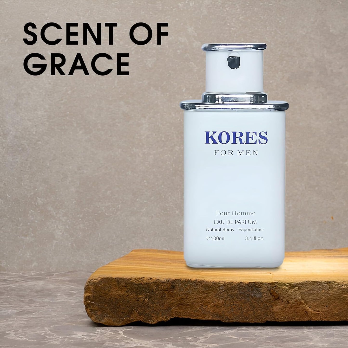 Kores Men's Perfume–Sophisticated & Refined Fragrance with Citrus,Spicy Notes,and Warm Woody Undertones–Long Lasting Scent for Elegant Occasions