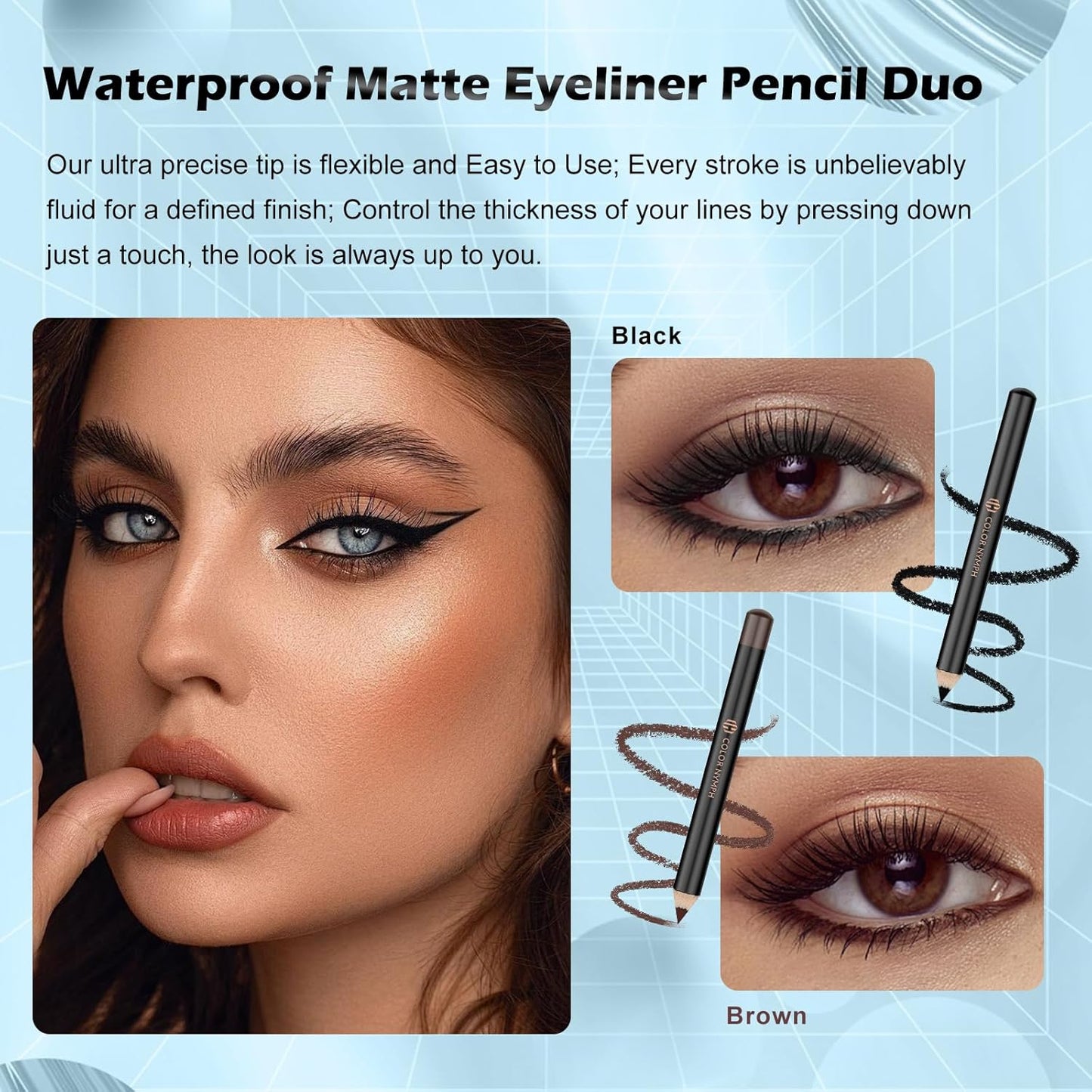 Color Nymph Makeup Kit for Teen Girls – All-in-One Beginner Makeup Set with Eyeshadow, Blush, Highlighter, Bronzer, Contour, Lipsticks, Eyeliner, Brushes & Mirror in Train Case (White)