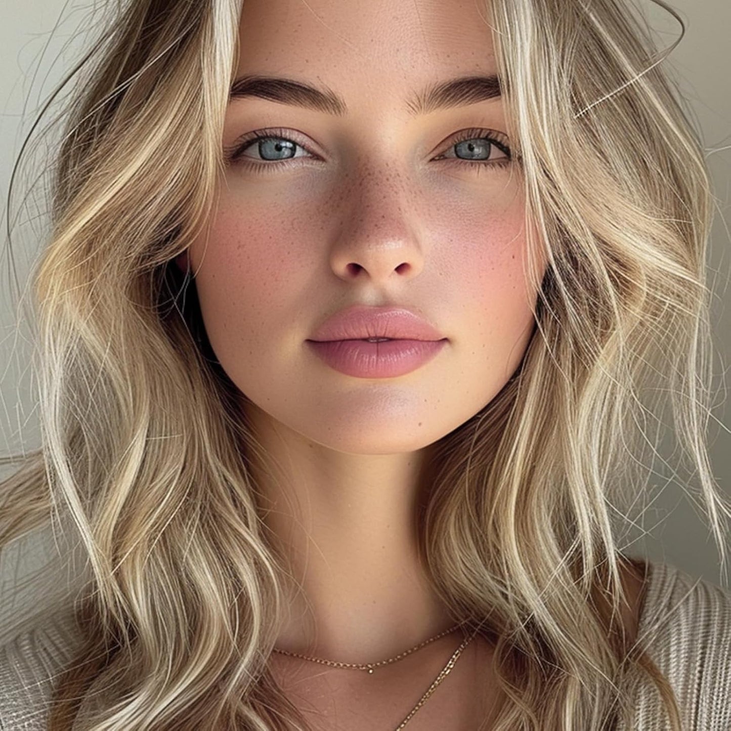 QiBest Nude Rose Pink Cream Lipstick with Lip Liner Makeup Set for Women, Soft Matte Lip Stick Silk Finish with LipLiner Pencil 24 Hours Original Waterproof Labials, Velvety & Non-Drying Formula