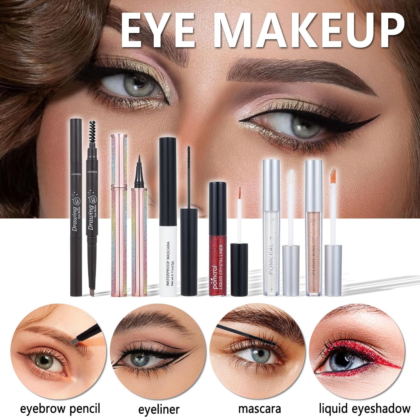 Makeup Kit For Girls,Full Makeup Set For Wonmen Includes 40 Colors Eyeshadow Palette Lip Gloss Liquid Lipstick Make up Sponge Brushes Eyebrow Concealer With Makeup Bag