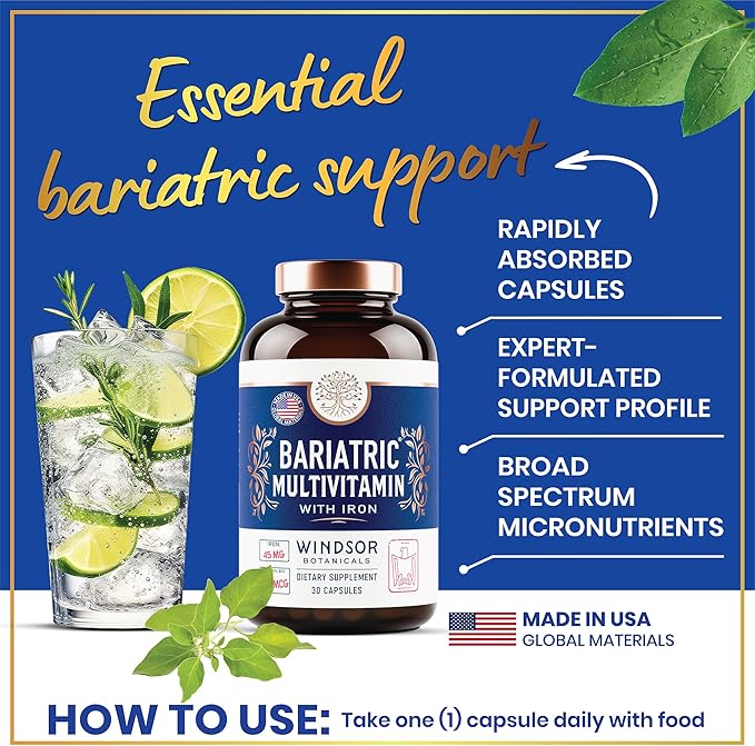 Bariatric Multivitamin with Iron 45mg Iron 30 Caps