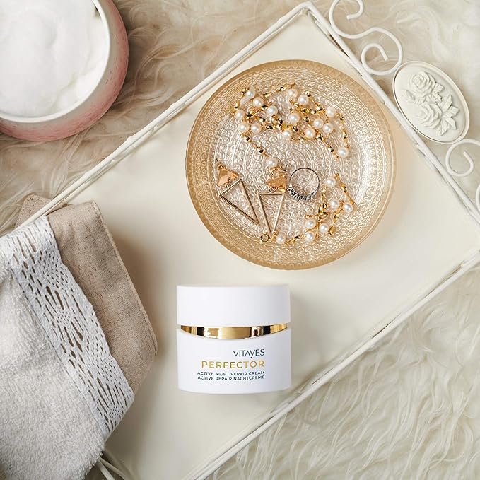 VITAYES Moisturizing Night Cream for Face with Vitamin C for Dark Spots, Fine Lines, Wrinkles, Even Tone and Acne Scar Removal, Hydrating & Brightening Skin for Women and Men