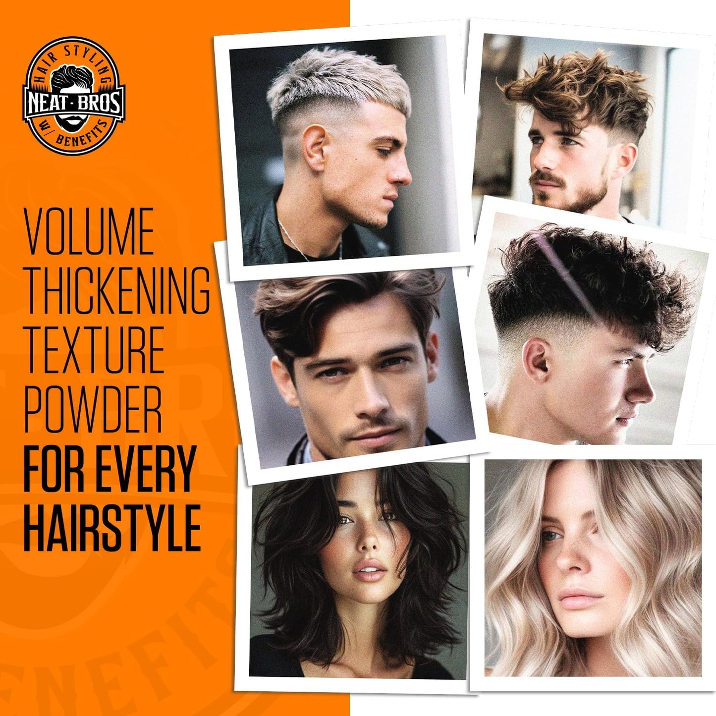 Hair Styling Texture Powder - Medium Hold & Matte Finish - Volumizer with Niacinamide and Saw Palmetto - Styling Powder for All Hair Types - 2 Pack